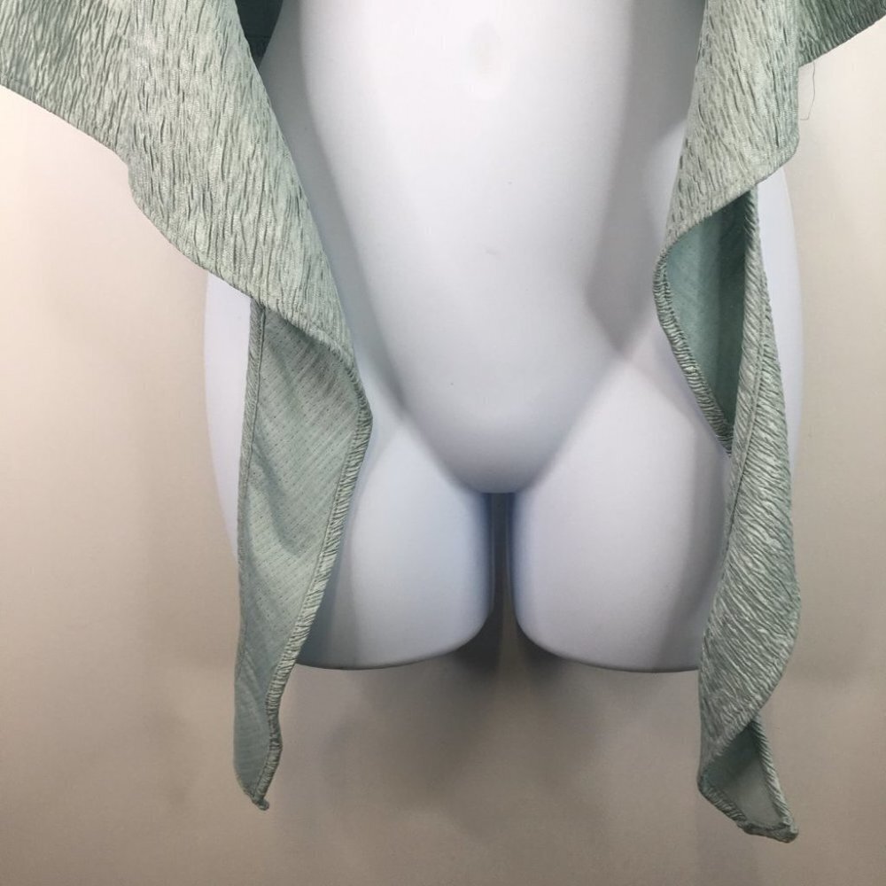 Nasty Gal Collection Small Mint color Plisse Tie Front Top Size 14 - Picture 5 of 11